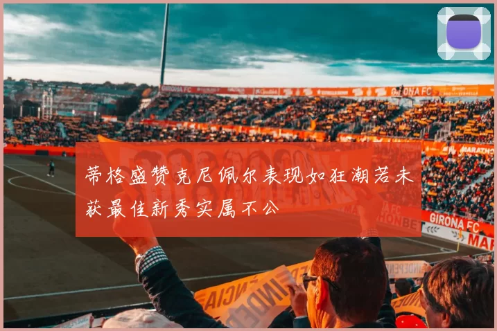 蒂格盛赞克尼佩尔表现如狂潮若未获最佳新秀实属不公